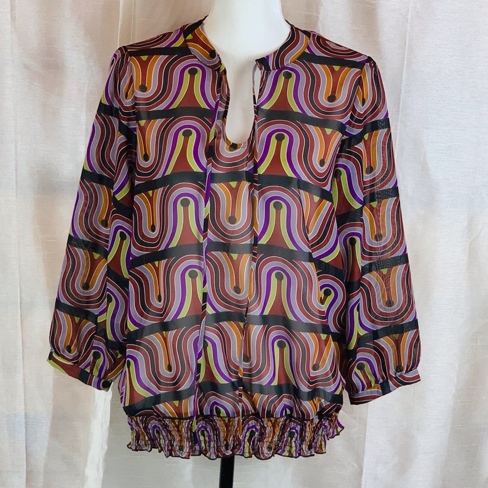 Capacity by Unlimited Sheer Peasant Blouse